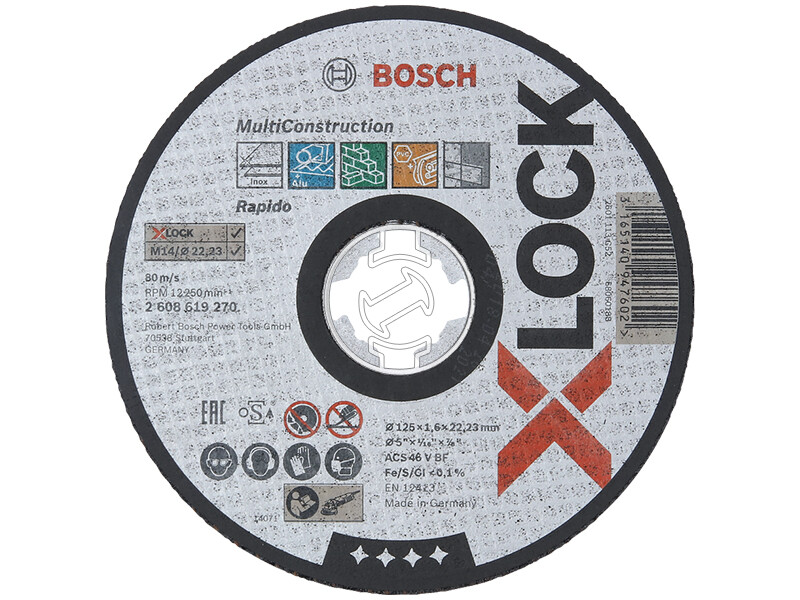 Bosch Multi Material X-LOCK 125x1,6x22,23mm vágókorong