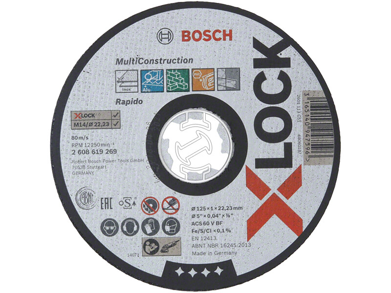 Bosch Multi Material X-LOCK 125x1x22,23mm vágókorong