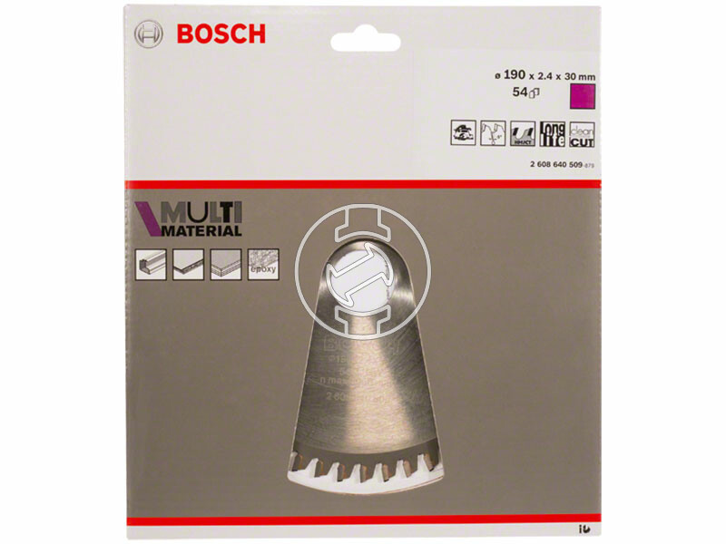 Bosch MultiMaterial ø 190 x 2,4 / 1,8 x 30 mm körfűrészlap