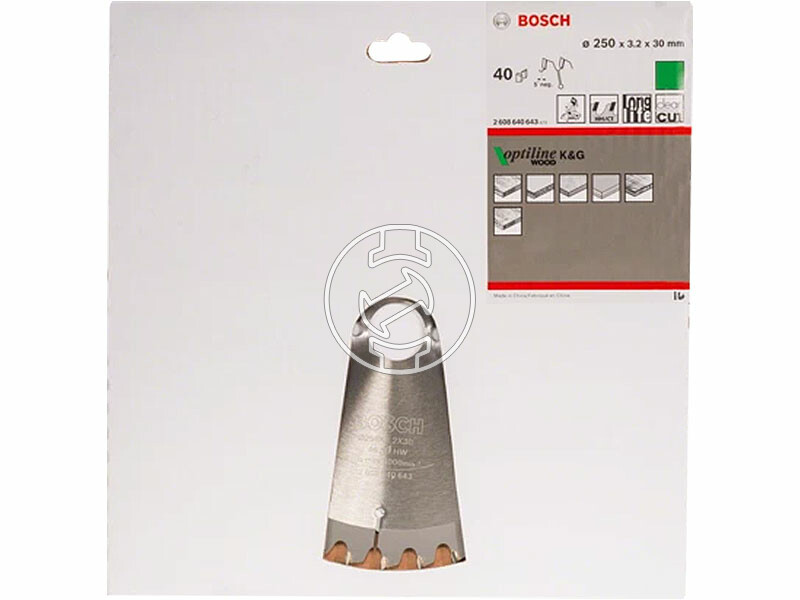 Bosch OP WO B 250x30-40 körfűrészlap