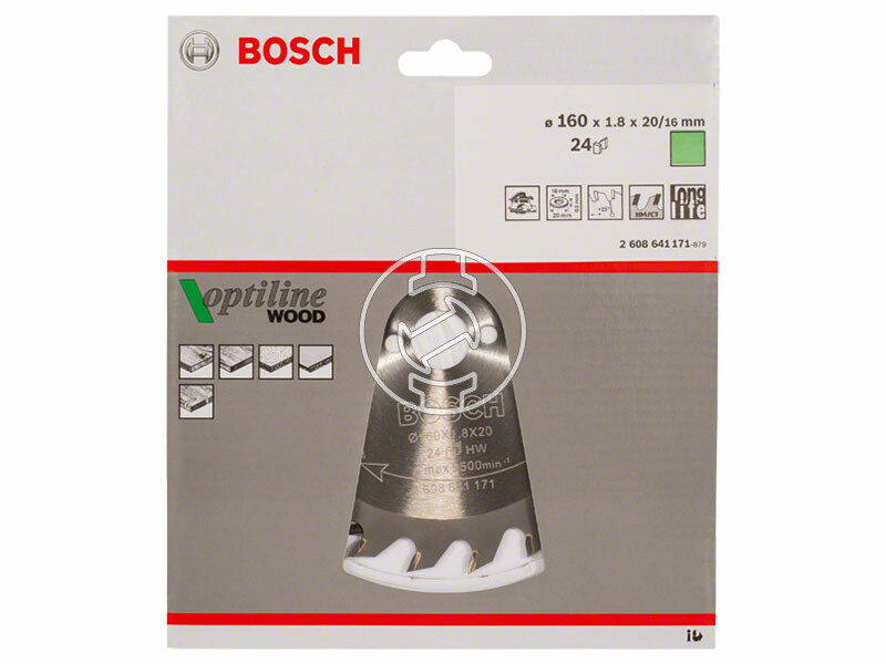 Bosch Optiline Wood ø 160 x 1,8 / 1,2 x 20 / 16 mm körfűrészlap