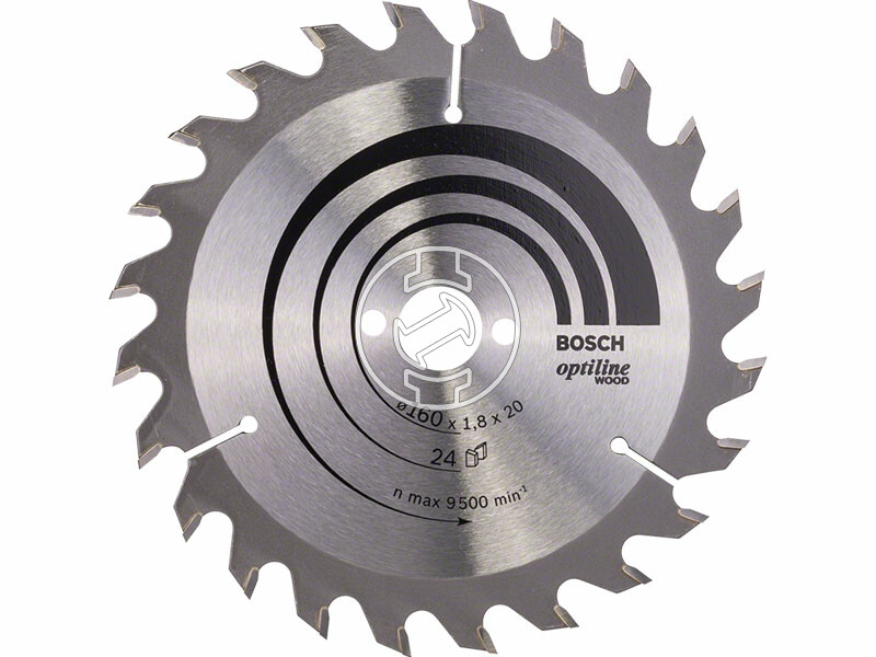 Bosch Optiline Wood ø 160 x 1,8 / 1,2 x 20 / 16 mm körfűrészlap