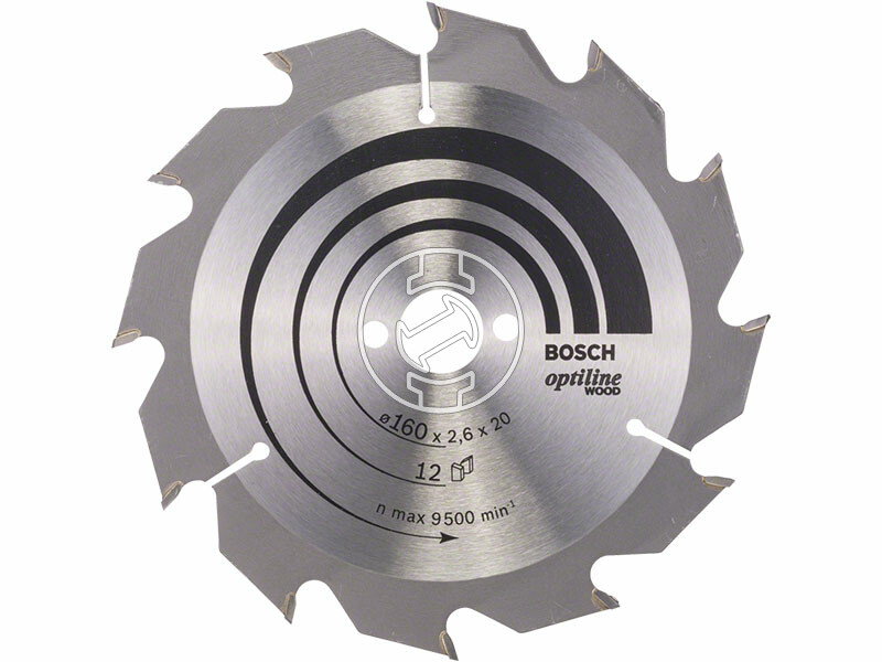 Bosch Optiline Wood ø 160 x 2,6 / 1,6 x 20 / 16 mm körfűrészlap