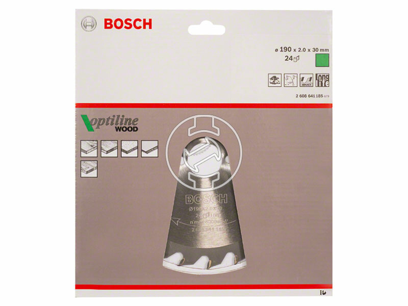Bosch Optiline Wood ø 190 x 2,0 / 1,3 x 30 mm körfűrészlap