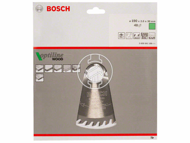 Bosch Optiline Wood ø 190 x 2,0 / 1,3 x 30 mm körfűrészlap