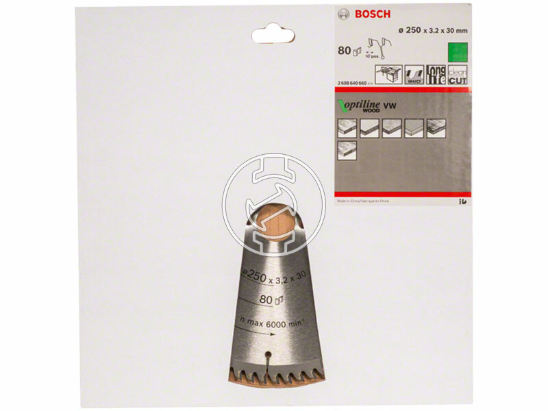 Bosch Optiline Wood ø 250 x 3,2 / 2,2 x 30 mm körfűrészlap