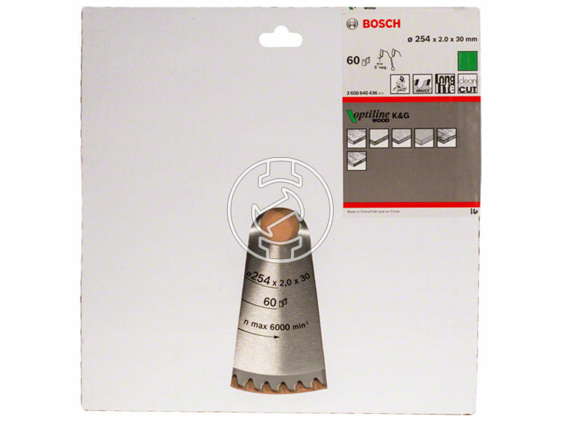 Bosch Optiline Wood ø 254 x 2,0 / 1,4 x 30 mm körfűrészlap