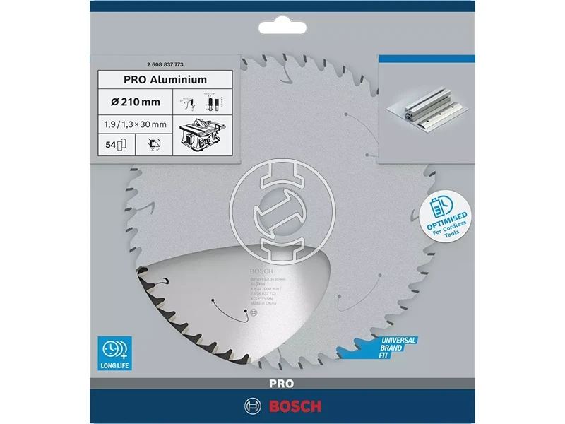 Bosch PRO Aluminium körfűrészlap 210 x 1,9 x 30 mm