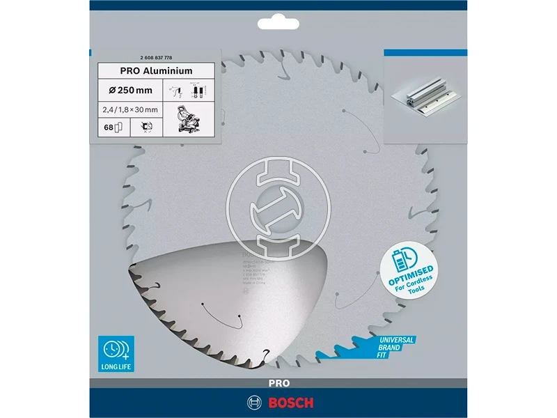 Bosch PRO Aluminium körfűrészlap 250 x 2,4 x 30 mm