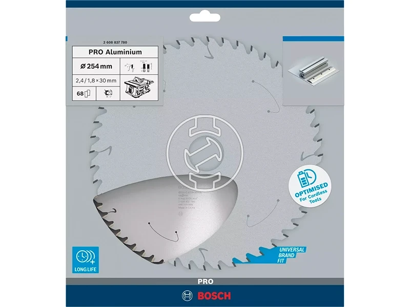 Bosch PRO Aluminium körfűrészlap 254 x 2,4 x 30 mm