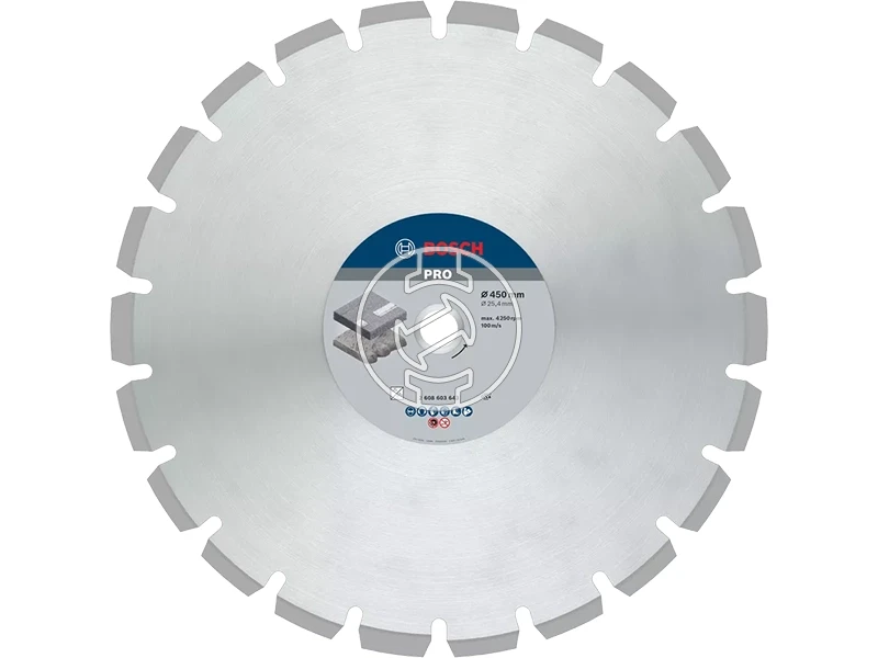 Bosch PRO Asphalt gyémánt vágótárcsa 450 x 25,4 mm
