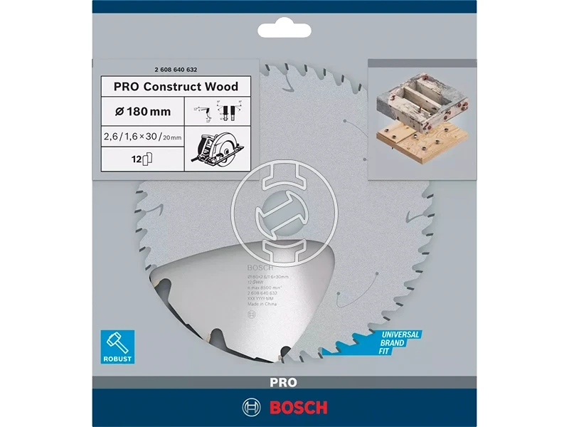 Bosch PRO Construct Wood körfűrészlap 180 x 2,6 x 30 mm