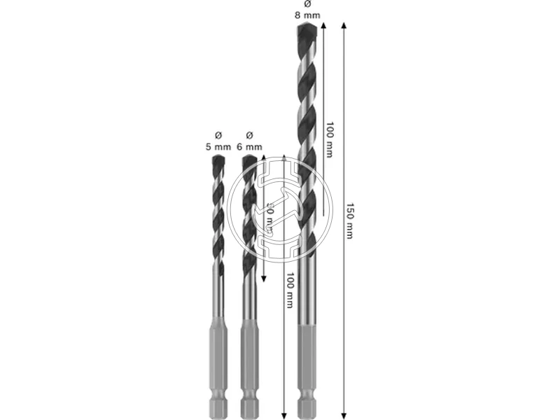 Kép: Bosch PRO HEX-5 kozetfuro keszlet 5 68x150 mm 3 reszes_2.webp