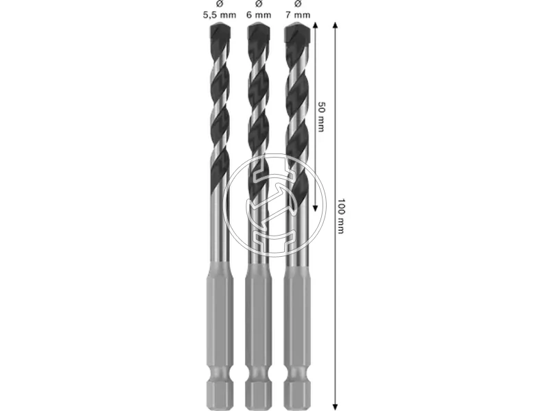 Kép: Bosch PRO HEX-5 kozetfuro keszlet 5.567x100 mm 3 reszes_2.webp