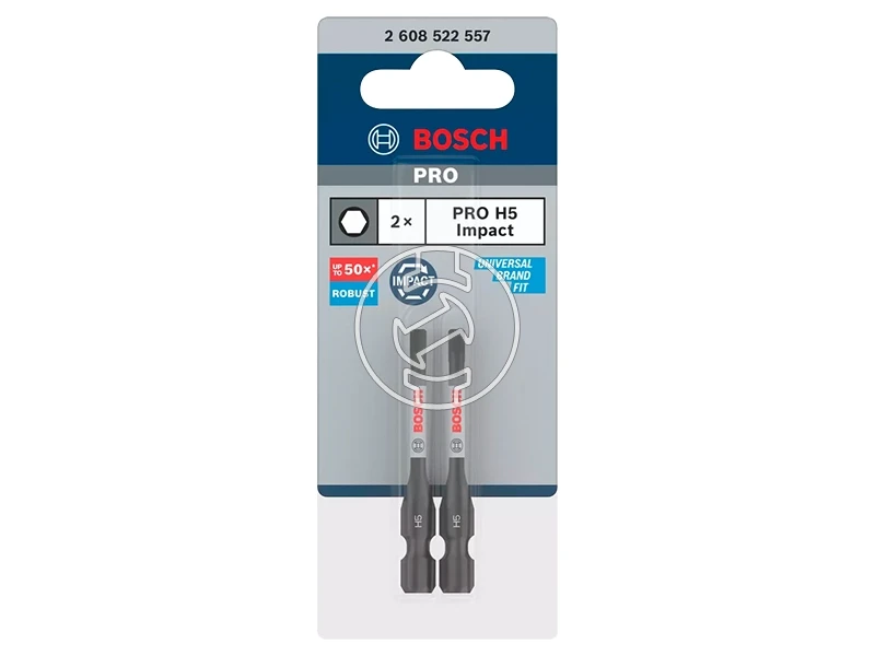 Bosch PRO Hex imbusz behajtóbit H5, 55 mm, 2 db