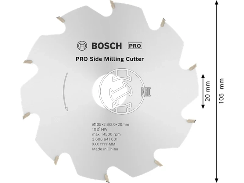 Kép: Bosch PRO marotarcsa 105mm x20mm 10T_2.webp
