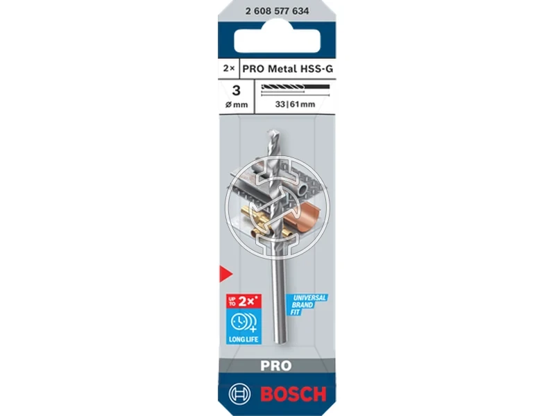 Kép: Bosch PRO Metal hss-g femfuro 3 x 33 x 61 mm 2db_1.webp