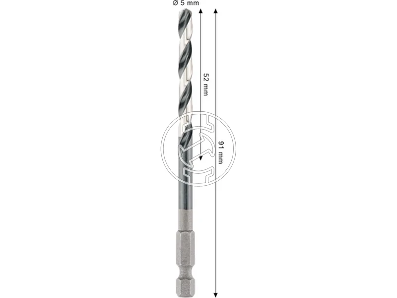 Kép: Bosch PRO Metal hss-g femfuro 5 x 52 x 91 mm_2.webp