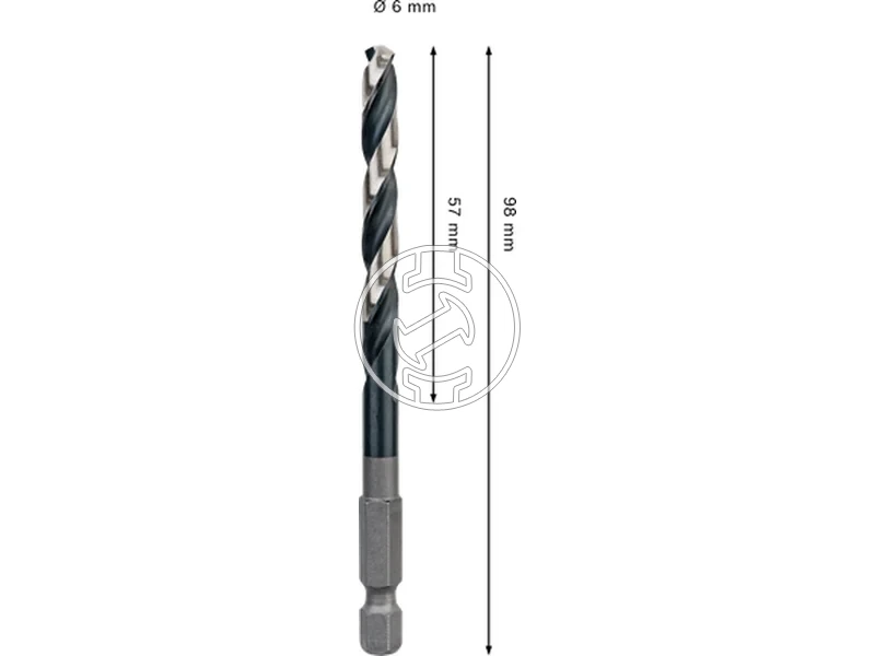 Kép: Bosch PRO Metal hss-g femfuro 6 x 57 x 98 mm_2.webp