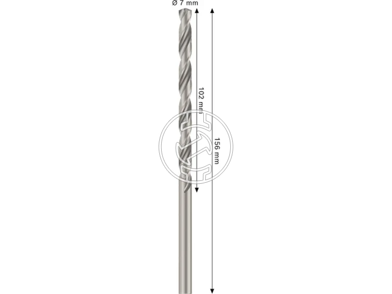 Kép: Bosch PRO Metal hss-g femfuro 7 x 102 x 156 mm_2.webp