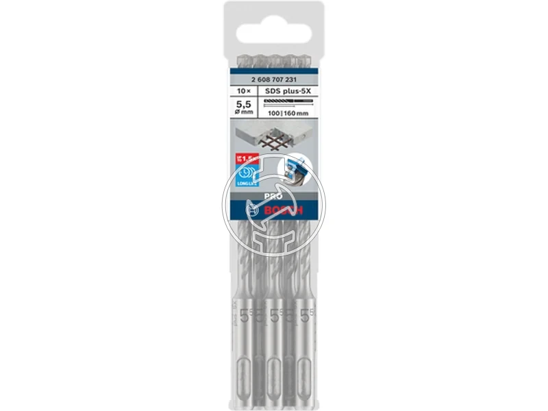 Kép: Bosch PRO SDS plus-5X sds-plus negyelu furoszar 5.5 x 100 x 160 mm_1.webp