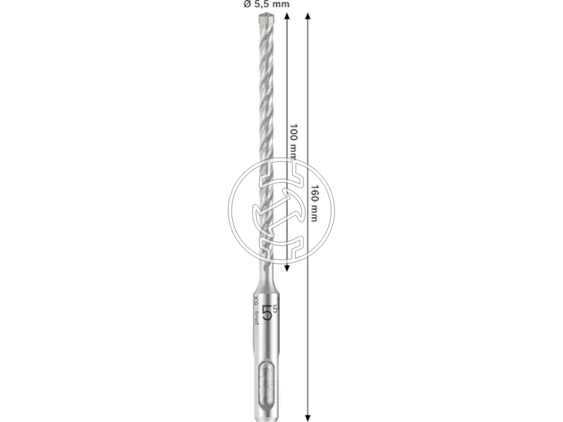 Kép: Bosch PRO SDS plus-5X sds-plus negyelu furoszar 5.5 x 100 x 160 mm_2.webp