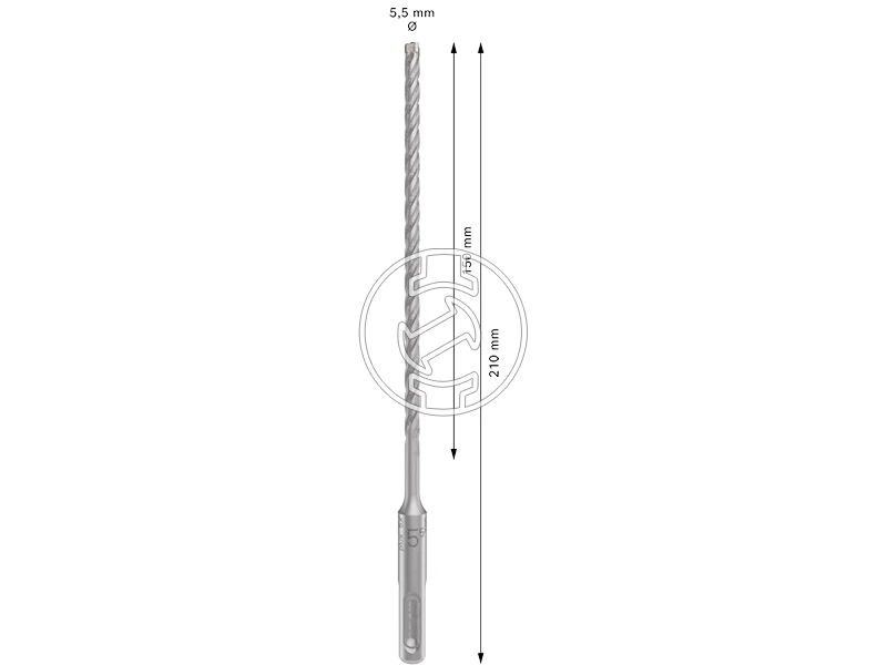Bosch PRO SDS plus-5X sDS-Plus négyélű fúrószár 5,5 x 150 x 210 mm