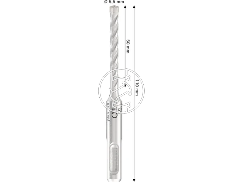 Kép: Bosch PRO SDS plus-5X sds-plus negyelu furoszar 5.5 x 50 x 110 mm_2.webp