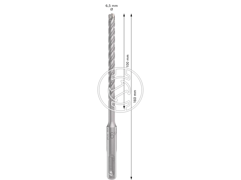 Bosch PRO SDS plus-5X sDS-Plus négyélű fúrószár 6,5 x 100 x 160 mm