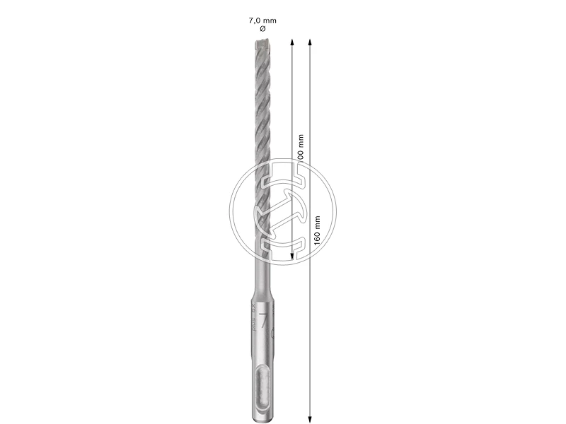 Bosch PRO SDS plus-5X sDS-Plus négyélű fúrószár 7 x 100 x 160 mm