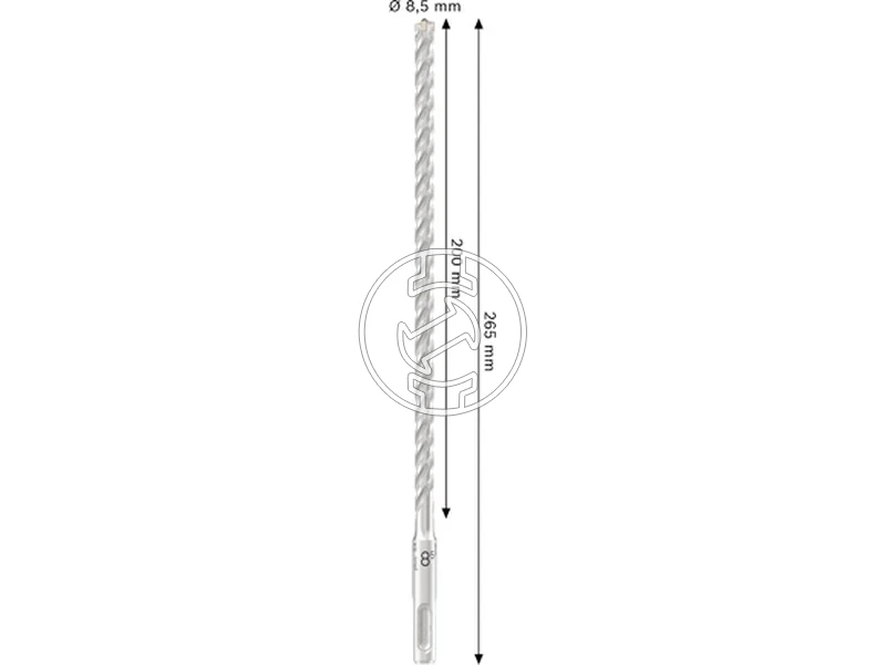 Kép: Bosch PRO SDS plus-5X sds-plus negyelu furoszar 8.5x200x260mm_2.webp