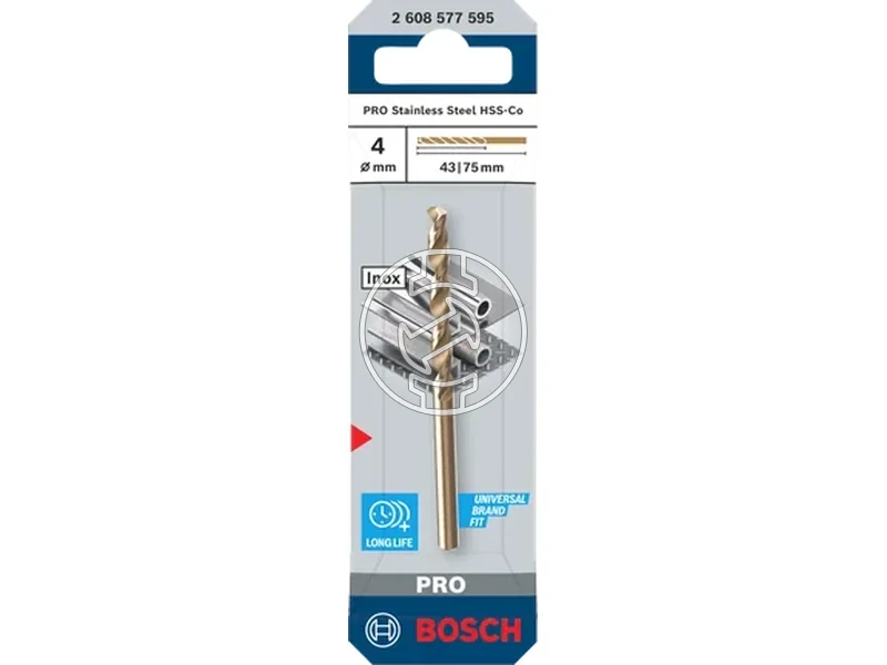 Kép: Bosch PRO Stainless Steel hss co5 femfuro 4 x 43 x 75 mm_1.webp