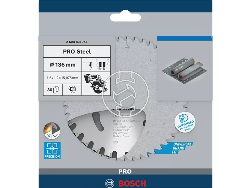 Bosch PRO Steel körfűrészlap 136 x 1,6 x 15,875 mm