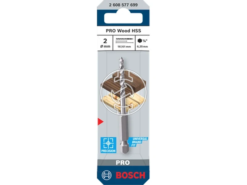 Kép: Bosch PRO Wood bitbefogasu spiralos fafuro 2 x 16 x 61 mm_1.webp