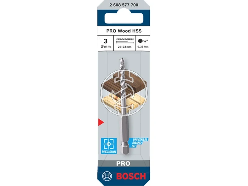 Kép: Bosch PRO Wood bitbefogasu spiralos fafuro 3 x 25 x 73 mm_1.webp