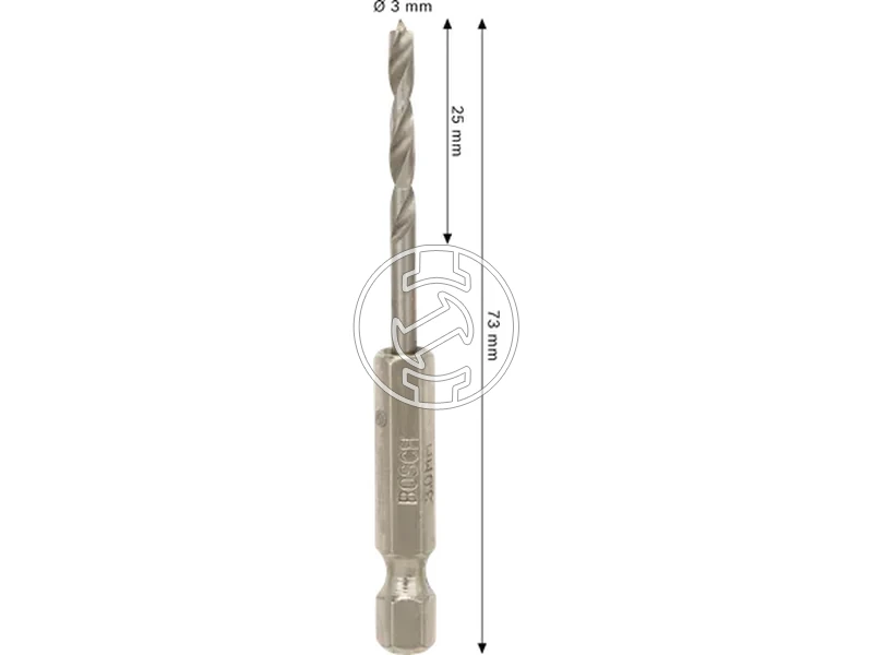 Kép: Bosch PRO Wood bitbefogasu spiralos fafuro 3 x 25 x 73 mm_2.webp