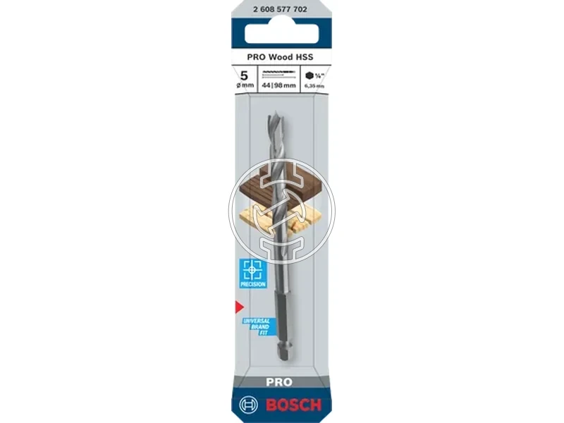 Kép: Bosch PRO Wood bitbefogasu spiralos fafuro 5 x 44 x 98 mm_1.webp