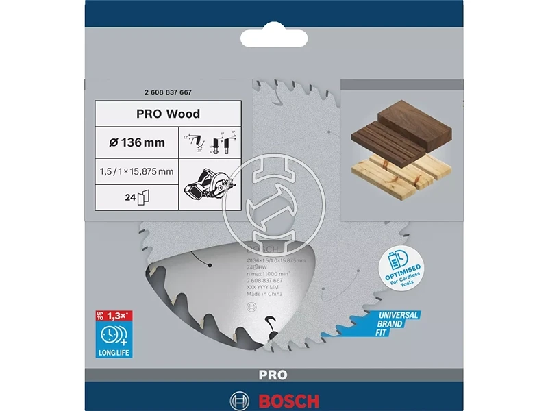 Bosch PRO Wood körfűrészlap 136 x 1,5 x 15,875 mm