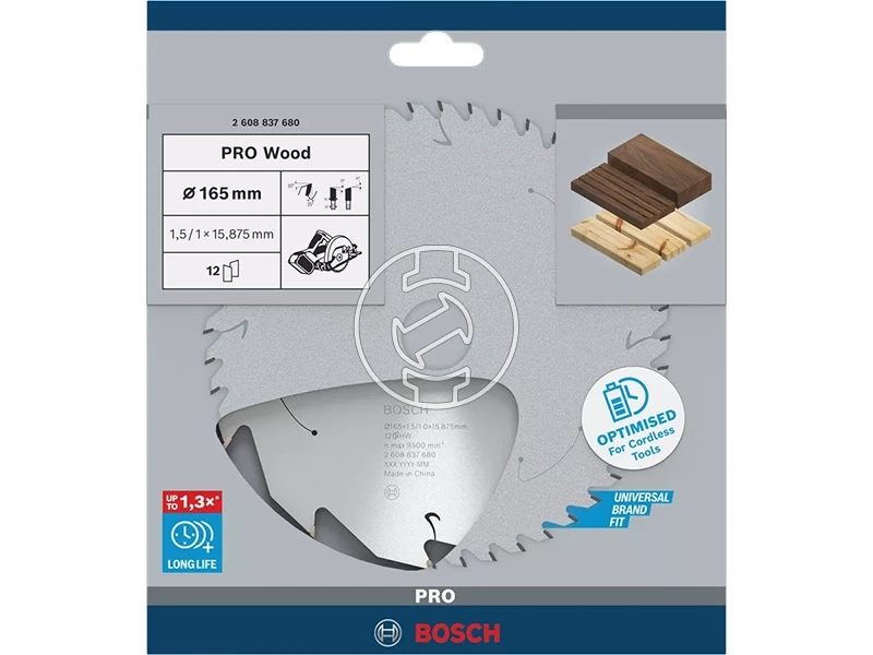 Bosch PRO Wood körfűrészlap 165 x 1,5 x 15,875 mm