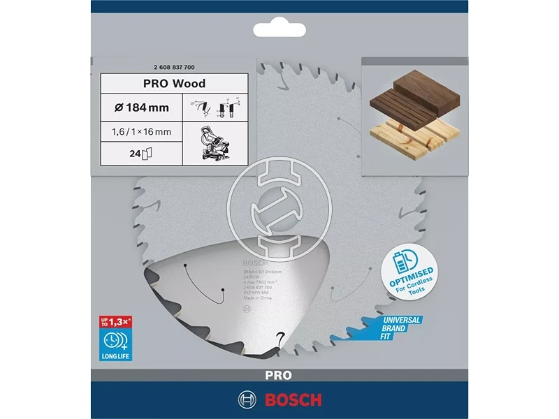 Bosch PRO Wood körfűrészlap 184 x 1,6 x 16 mm