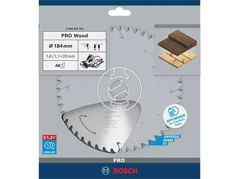 Bosch PRO Wood körfűrészlap 184 x 1,6 x 20 mm