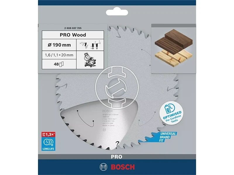 Bosch PRO Wood körfűrészlap 190 x 1,6 x 20 mm