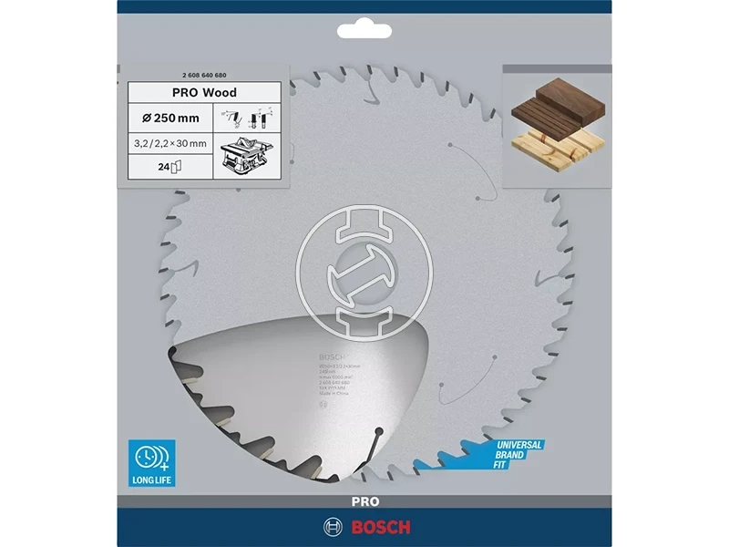 Bosch PRO Wood körfűrészlap 250 x 3,2 x 30 mm