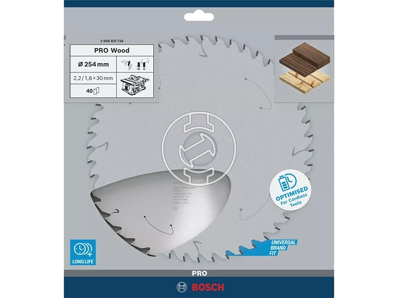 Bosch PRO Wood körfűrészlap 254 x 2,2 x 30 mm