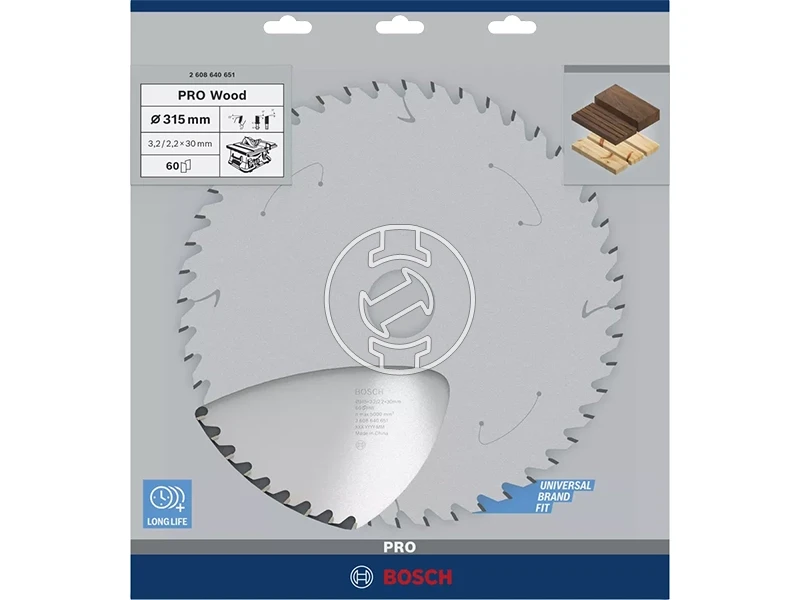 Bosch PRO Wood körfűrészlap 315 x 3,2 x 30 mm