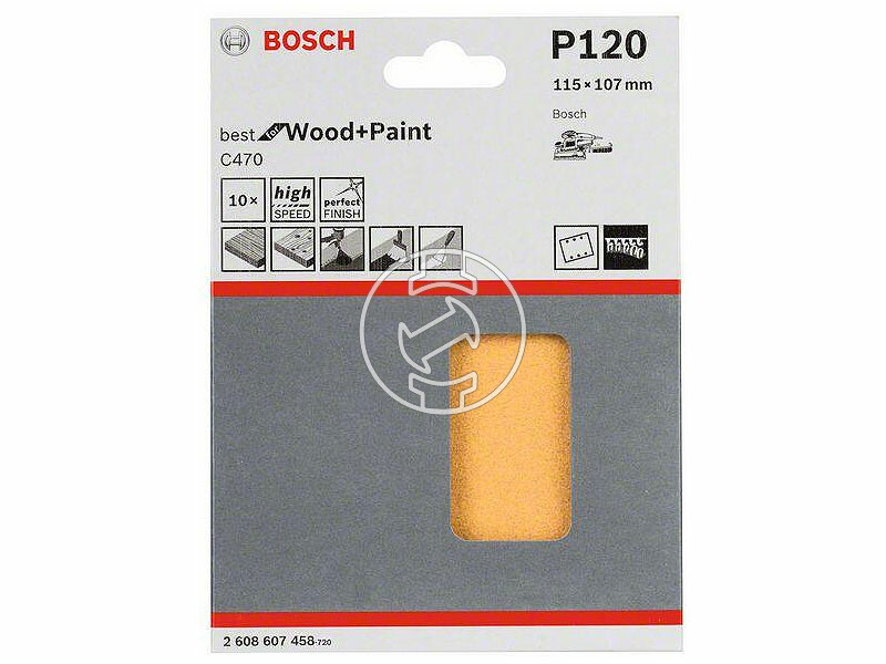 Bosch rezgőcsiszoló papír 115X107 K120