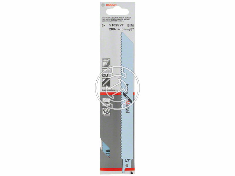 Bosch S 1025 VF Heavy for Metal 225x19x1,25 mm orrfűrészlap 5 db
