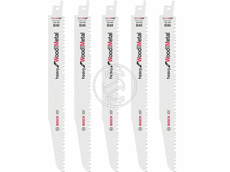 Bosch S 1110 VF Heavy for Wood and Metal 225x22x1,6 mm orrfűrészlap 5 db