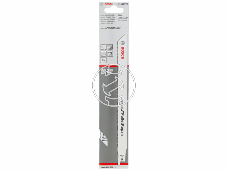Bosch S 1122 VFR Special for Pallet Repair 225x19x0,9 mm orrfűrészlap 5 db