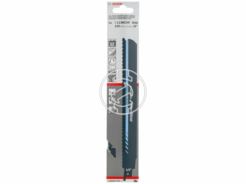 Bosch S 1136 CHF Endurance for Heavy Metal 225x25x1,1 mm orrfűrészlap 5 db